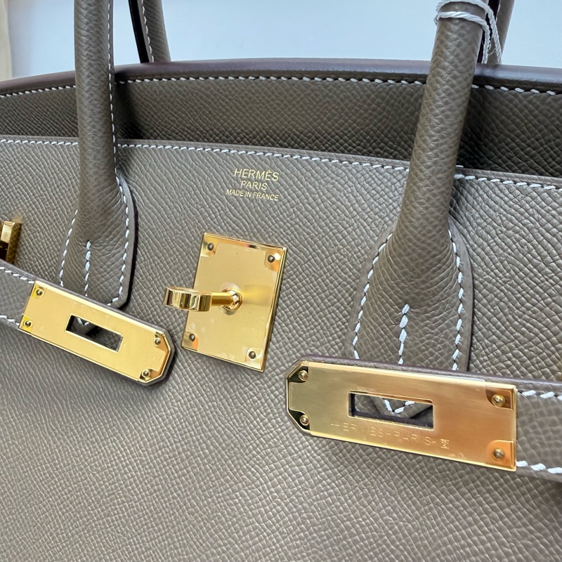 Full set Hermes Birkin 30 大象灰 金扣 Y刻 閒置新-10