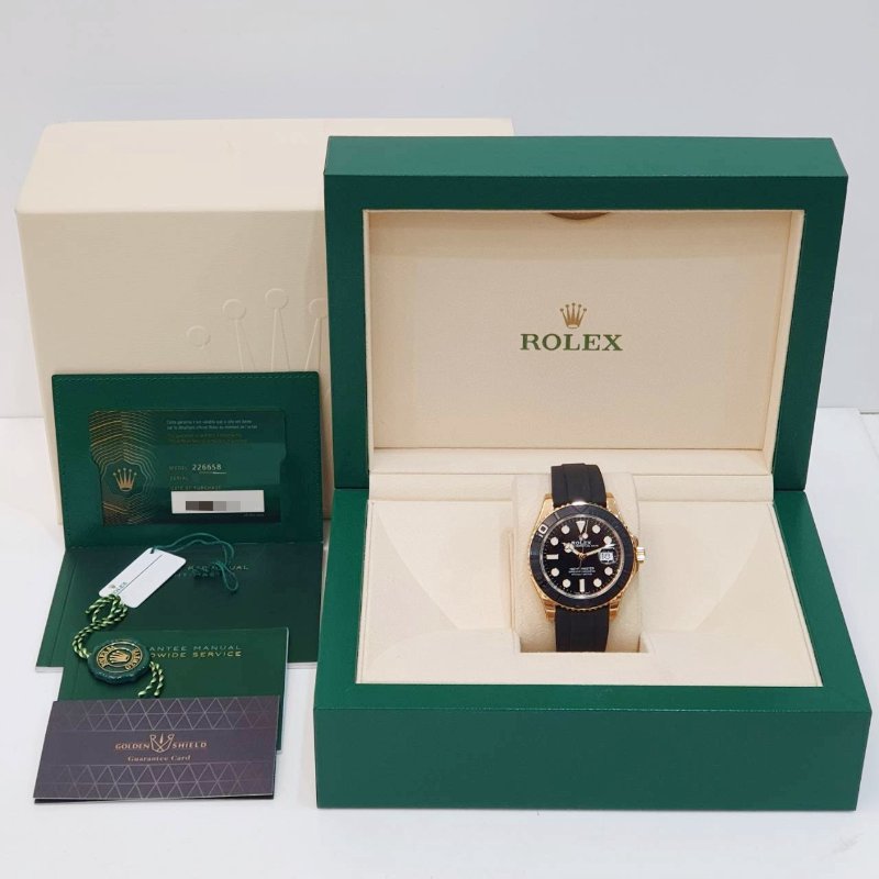 【大眾名錶】ROLEX勞力士 226658 Yacht-Master42 2022/07全配件 新款黃K金遊艇 大眾名錶G281-9