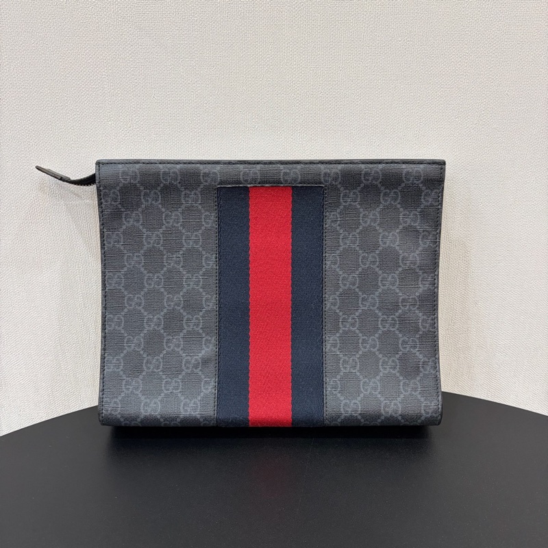 Gucci/古驰 黑色印花手拿洗漱包-1