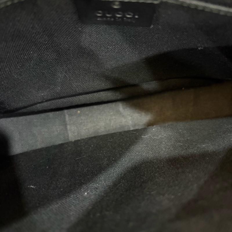 Gucci/古驰 黑色印花手拿洗漱包-5