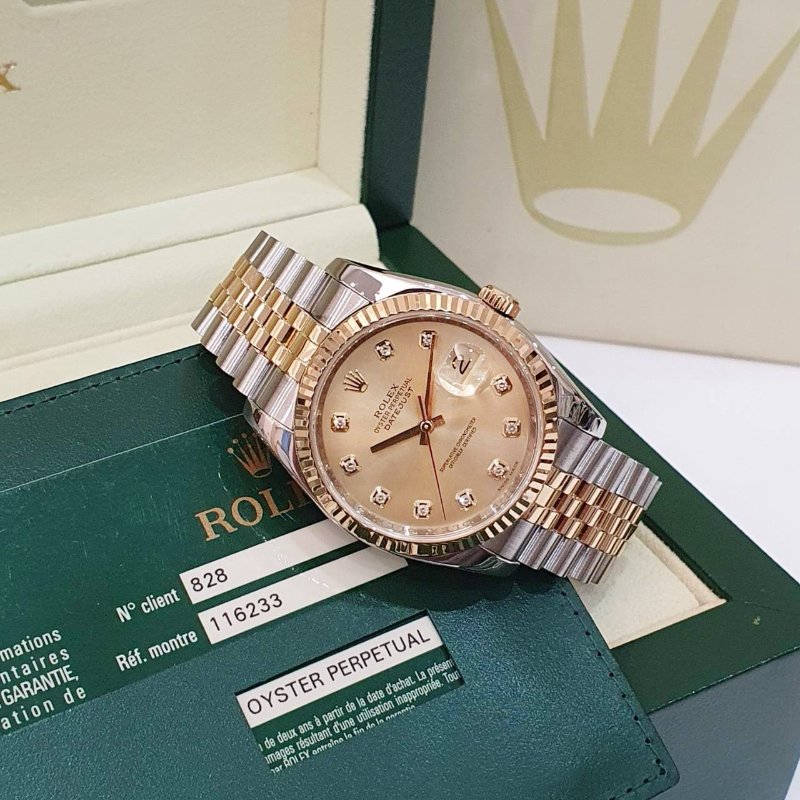 【大眾名錶】ROLEX勞力士 116233 Datejust 新款蠔式 2008/04 新包台 金色 大眾名錶G282-1