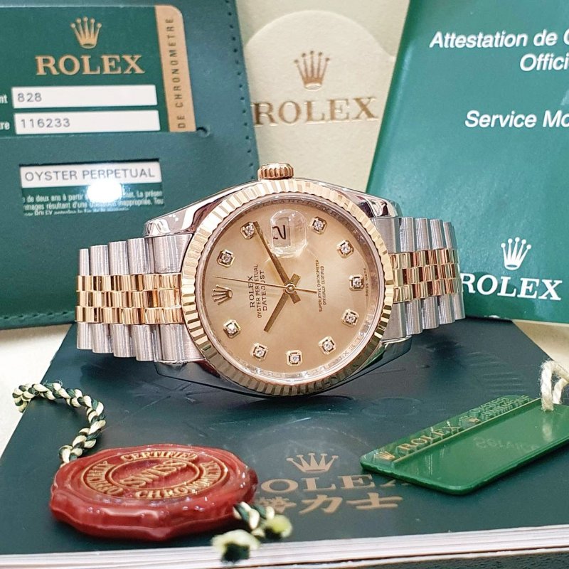 【大眾名錶】ROLEX勞力士 116233 Datejust 新款蠔式 2008/04 新包台 金色 大眾名錶G282-3