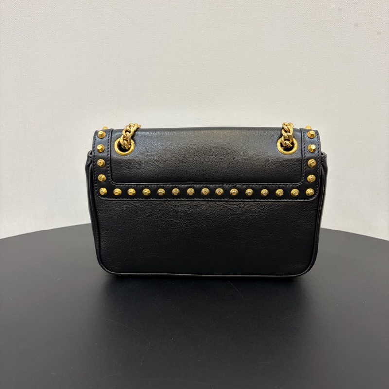 Prada/普拉達 金色鉚釘單肩斜挎包-1