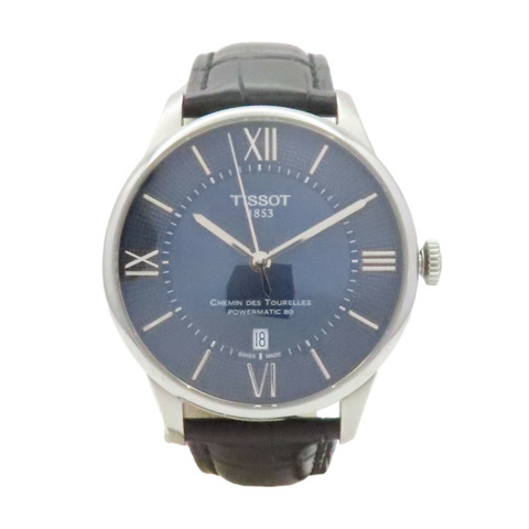 深藍色 錶盤 皮帶 不鏽鋼 Chemin des Tourelles 腕錶【TISSOT 天梭】 T099407