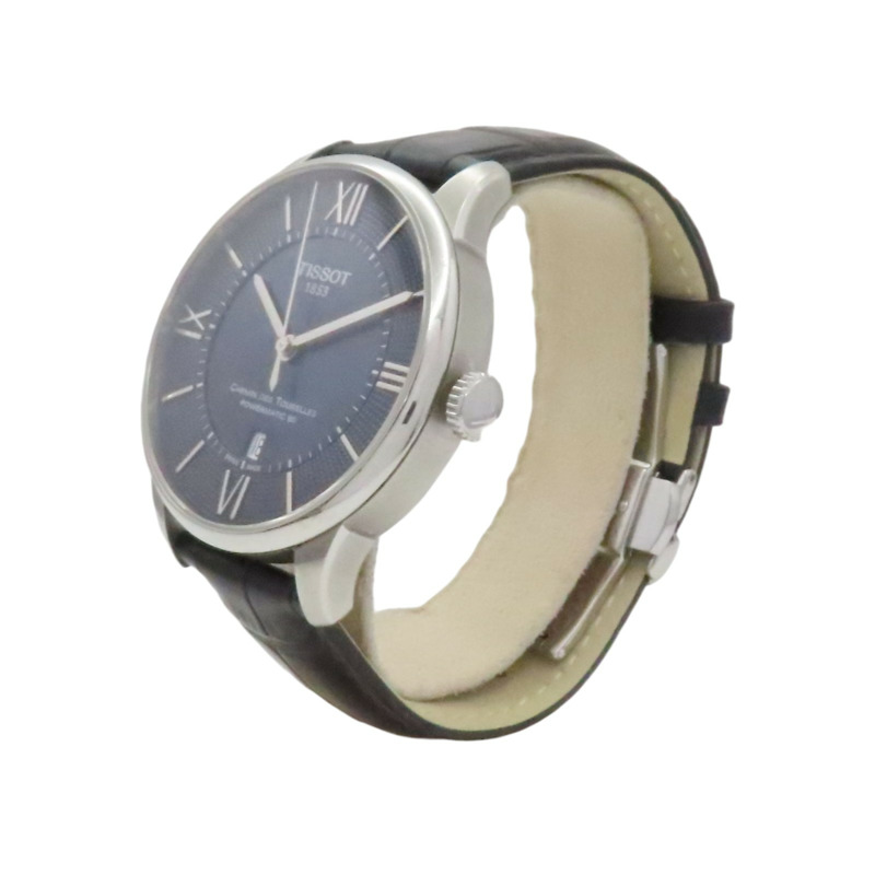 深藍色 錶盤 皮帶 不鏽鋼 Chemin des Tourelles 腕錶【TISSOT 天梭】 T099407-1