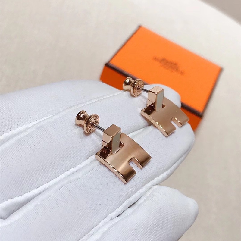 Hermes 愛馬仕 Eileen 玫瑰金耳環 配件：盒-2