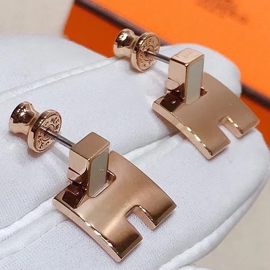 Hermes 愛馬仕 Eileen 玫瑰金耳環 配件：盒-4