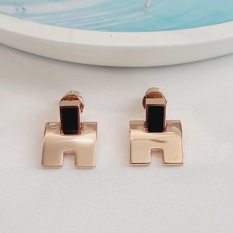 Hermès 愛馬仕耳釘  愛馬仕 女士 金屬 合金 耳釘   🈚附件-0
