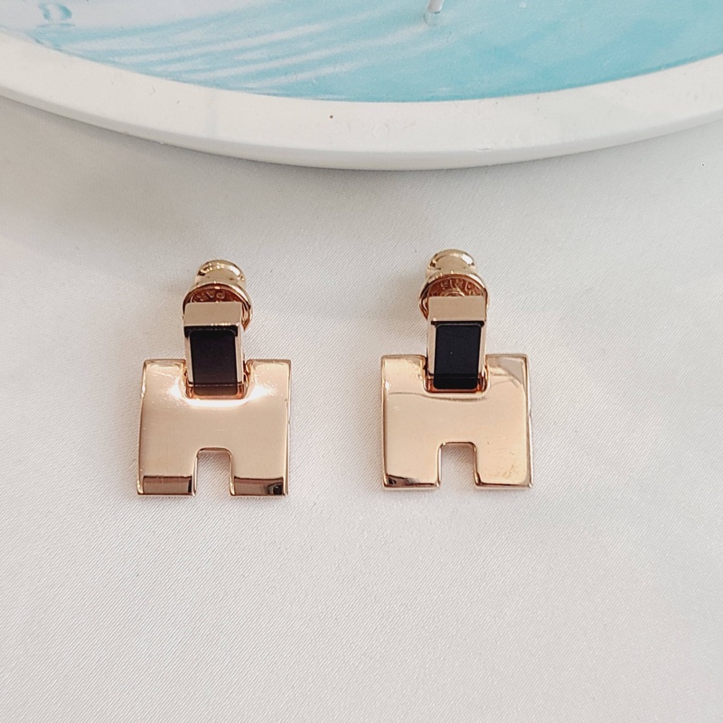 Hermès 愛馬仕耳釘  愛馬仕 女士 金屬 合金 耳釘   🈚附件-1