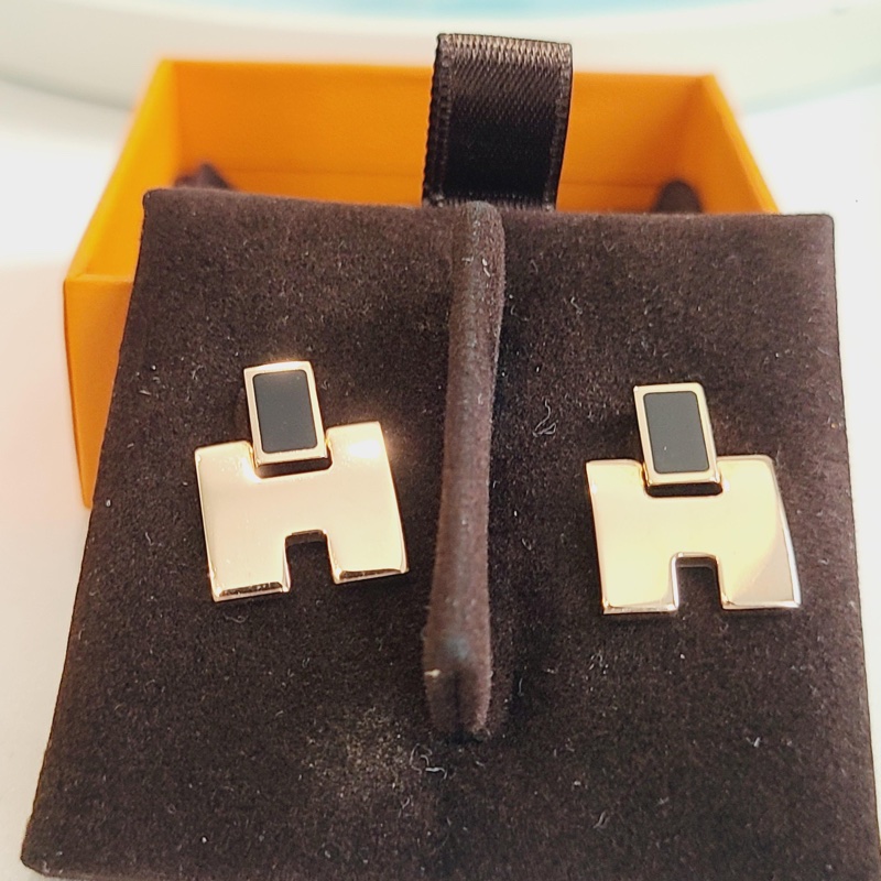 Hermès 愛馬仕耳釘  愛馬仕 女士 金屬 合金 耳釘   🈚附件-4
