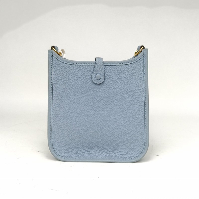 HERMES EvelyneMini16亞麻藍TC皮K2025金扣肩背包-2