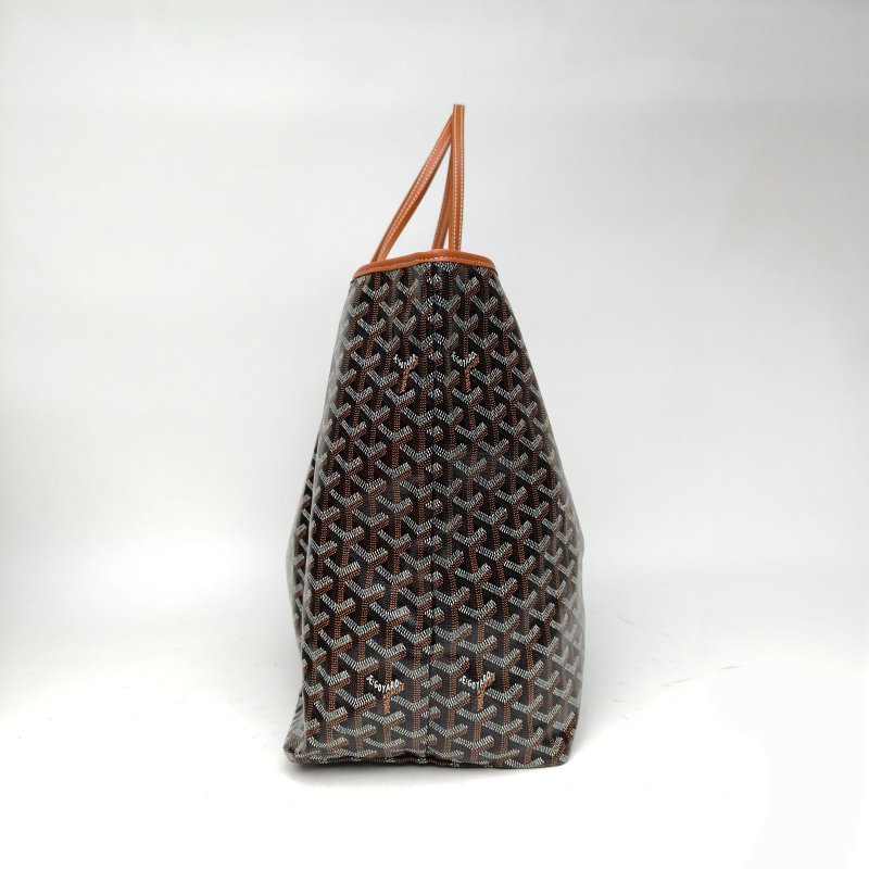 GOYARD 棕色PVC銀扣SaintLouis購物袋子母包大號肩背包-3