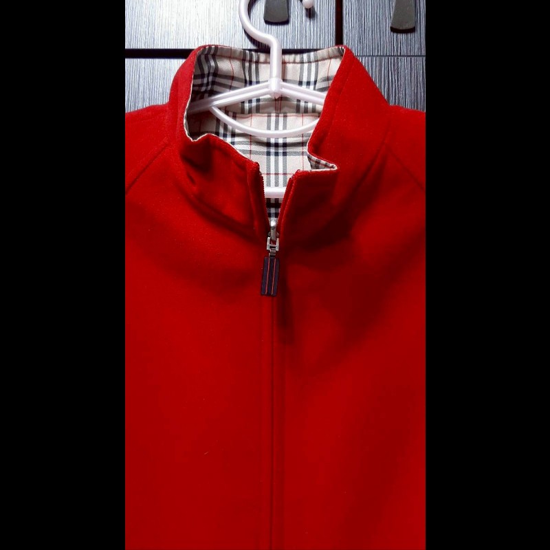 BURBERRY 博柏利 GOLF高爾夫球 女紅＆經典格紋雙面穿背心L-5