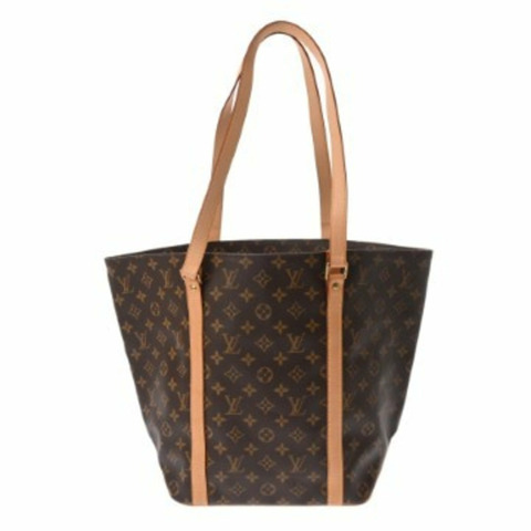 路易威登 (LOUIS VUITTON) 路易威登 Monogram Sac Shopping 棕色 M51108 女士帆布手提包 A 級二手 Ginzo