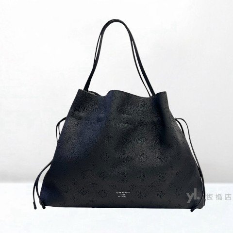 Y2023-LV Boundless黑牛皮雷射洞洞托特包M13179-3