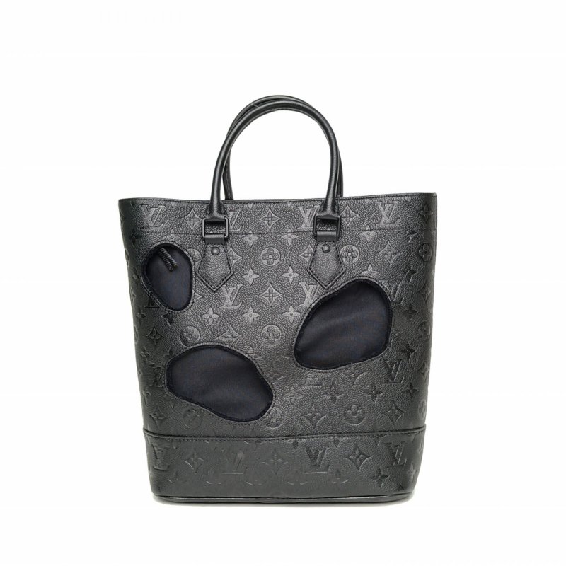 LOUIS VUITTON 黑色牛皮2021川久保玲聯名款破洞包肩背包-2