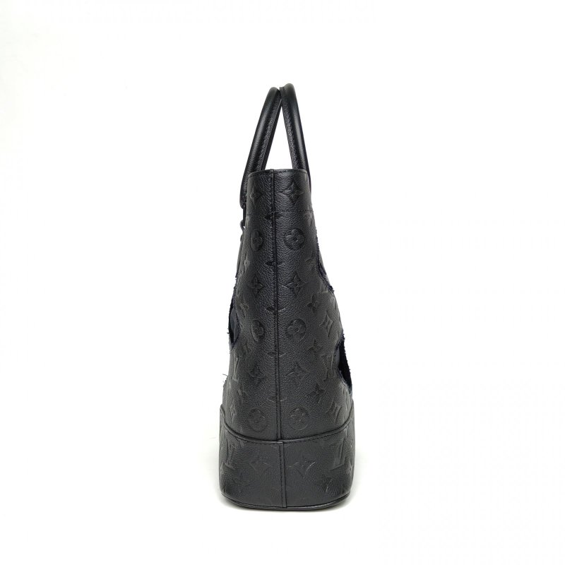LOUIS VUITTON 黑色牛皮2021川久保玲聯名款破洞包肩背包-3