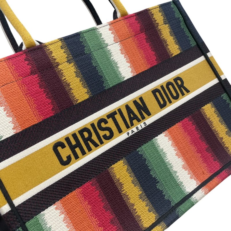 DIOR 迪奧 BOOK TOTE 刺繡托特包 帆布 彩色-10