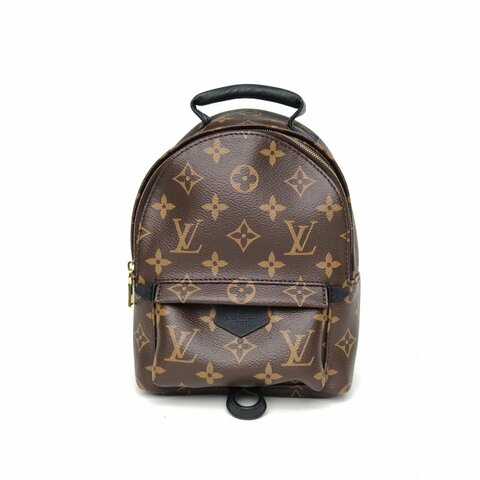 LOUIS VUITTON PalmSprings小書包Mini17新款拉鏈外露老花PVC晶片肩背包