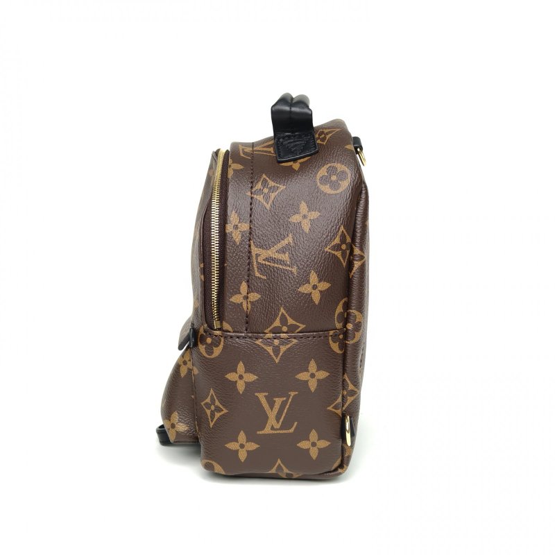 LOUIS VUITTON PalmSprings小書包Mini17新款拉鏈外露老花PVC晶片肩背包-1