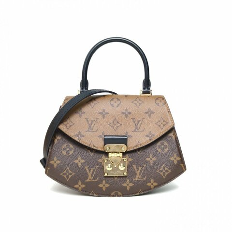LOUIS VUITTON Tilsitt扇形扇子包拼色PVC金扣晶片老花肩背包