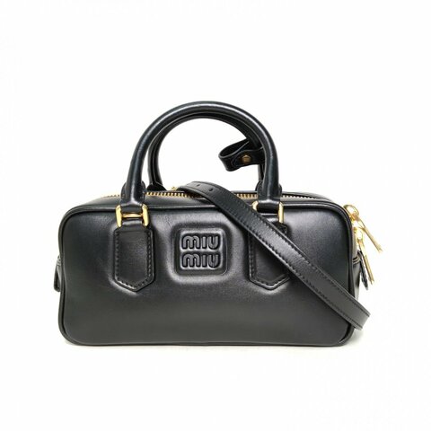 MIU MIU Arcadie小號22黑色牛皮肩背包