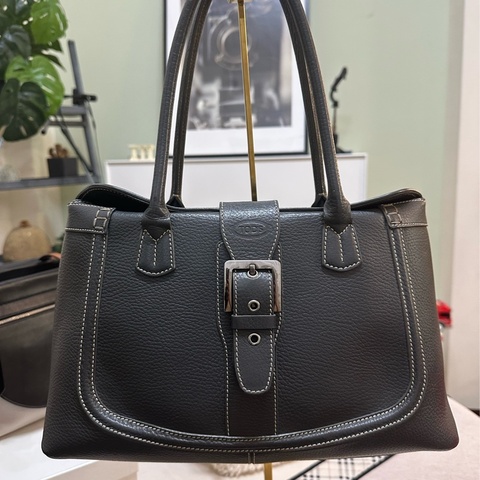 TOD’S 手提肩背包Girelli 荔枝紋托特包 Buckle Tote Bag