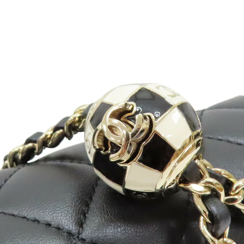 黑色 羊皮 COCO 17 金球 肩背包【CHANEL 香奈兒】 AS1786-7