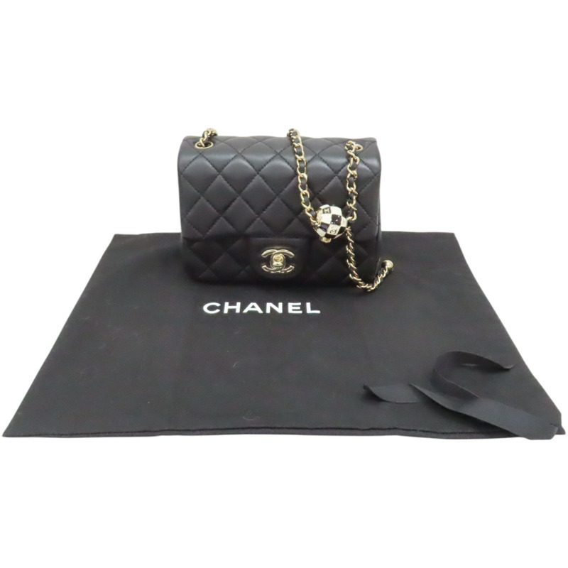 黑色 羊皮 COCO 17 金球 肩背包【CHANEL 香奈兒】 AS1786-10