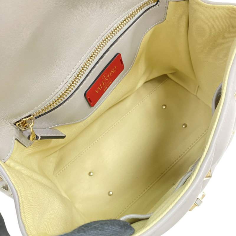 灰色 牛皮 Candystud Top Handle 鉚釘 兩用包【Valentino 范倫鐵諾】-2