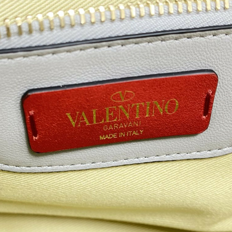 灰色 牛皮 Candystud Top Handle 鉚釘 兩用包【Valentino 范倫鐵諾】-6
