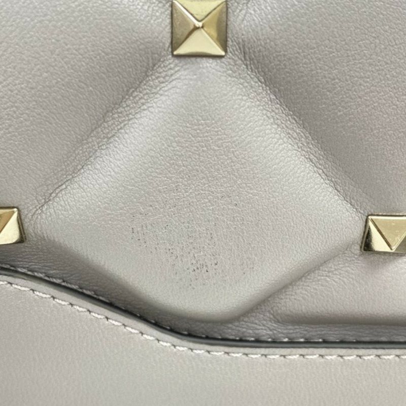 灰色 牛皮 Candystud Top Handle 鉚釘 兩用包【Valentino 范倫鐵諾】-14