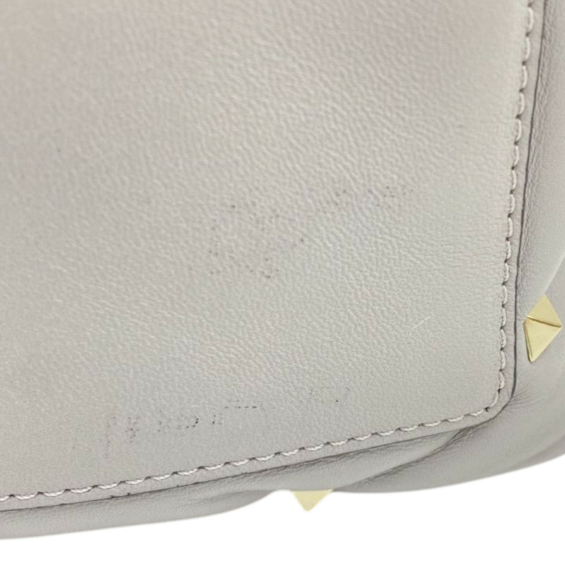灰色 牛皮 Candystud Top Handle 鉚釘 兩用包【Valentino 范倫鐵諾】-15