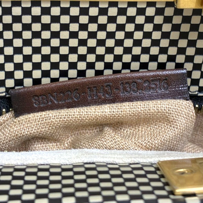 棕色 帆布 花卉珠飾 Peekaboo 兩用包【FENDI 芬迪】 8BN226-7
