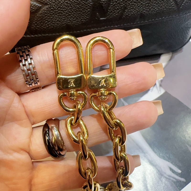 Lv 黑牛皮Ivy 手提斜背包-6