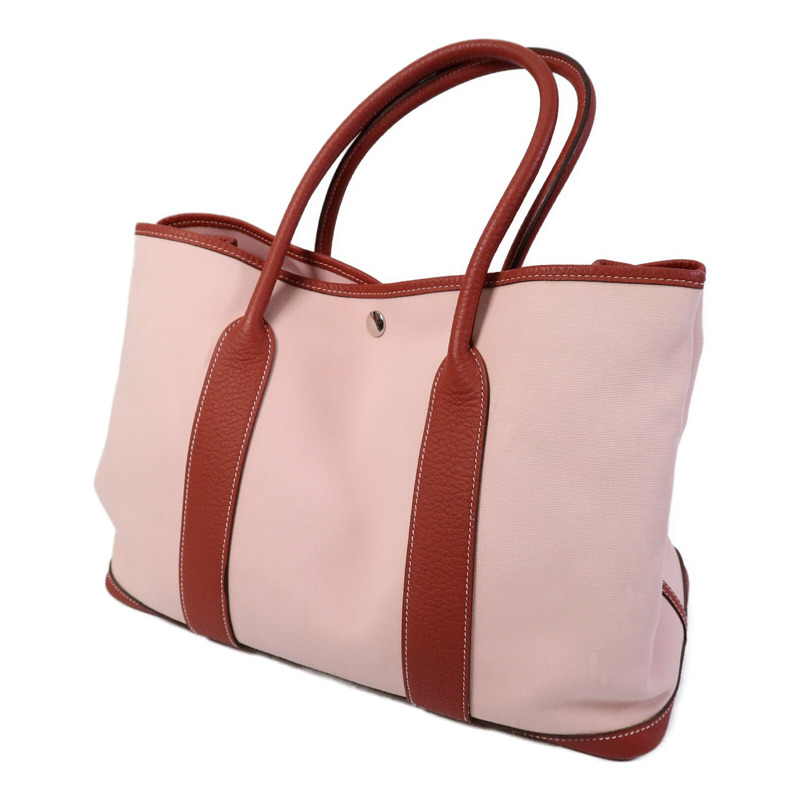 HERMES Canvas Garden Party PM手挽袋Rose Sakura/Rouge Du-2