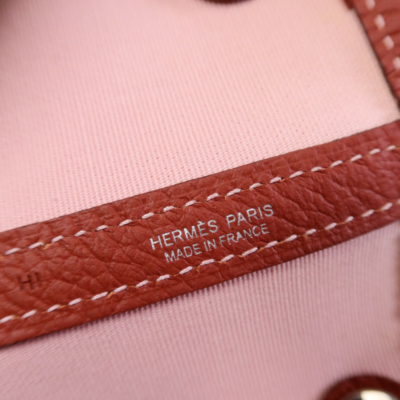 HERMES Canvas Garden Party PM手挽袋Rose Sakura/Rouge Du-5