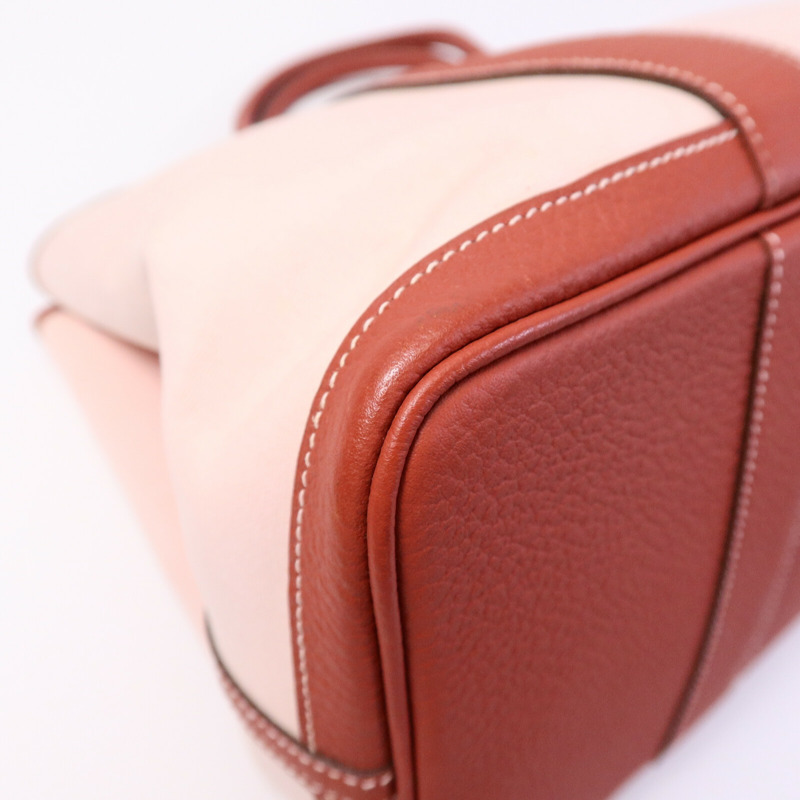 HERMES Canvas Garden Party PM手挽袋Rose Sakura/Rouge Du-9