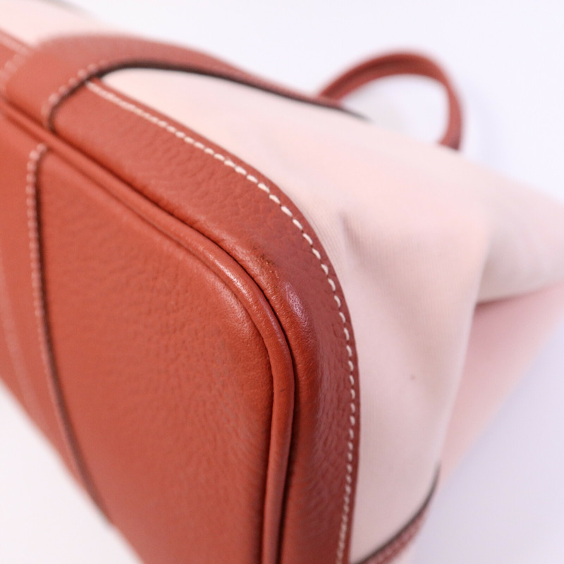 HERMES Canvas Garden Party PM手挽袋Rose Sakura/Rouge Du-11