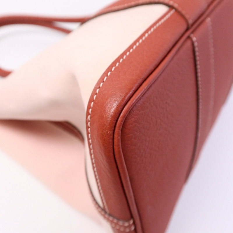 HERMES Canvas Garden Party PM手挽袋Rose Sakura/Rouge Du-12