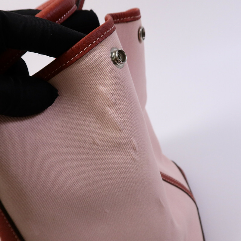 HERMES Canvas Garden Party PM手挽袋Rose Sakura/Rouge Du-16