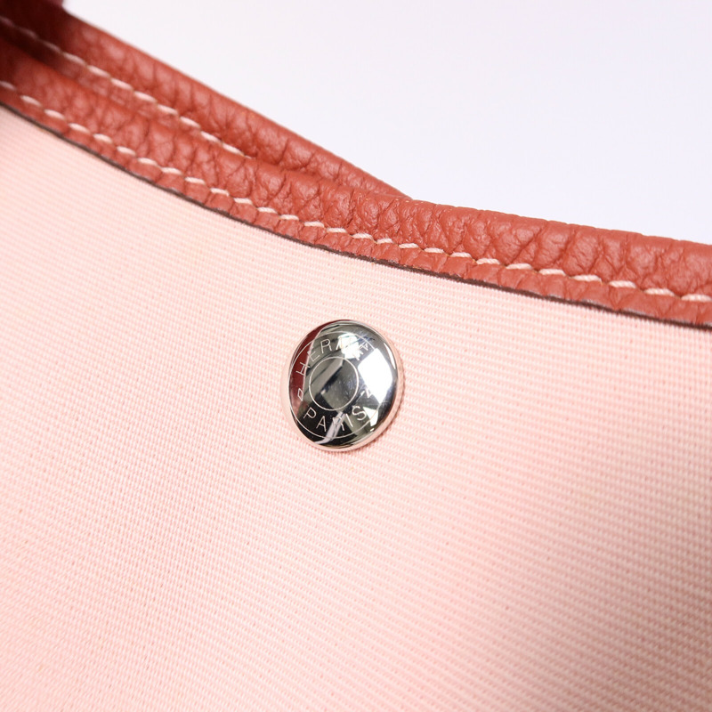 HERMES Canvas Garden Party PM手挽袋Rose Sakura/Rouge Du-20
