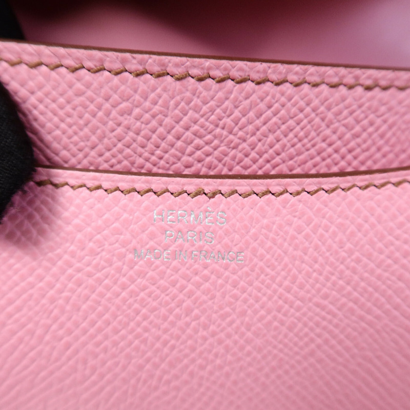 HERMES Epsom皮革Constance Mini肩背袋Bubblegum Pink-5