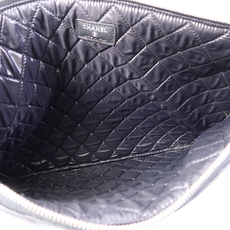 CHANEL 牛皮皮革O Case Large手拿包-4
