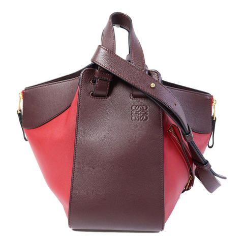 LOEWE 牛皮皮革Hammock手挽肩背兩用袋