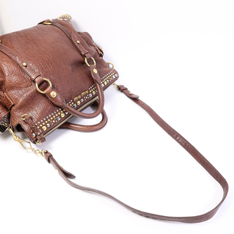 Miu Miu 牛皮皮革Shoulder Bag手挽肩背兩用袋-8