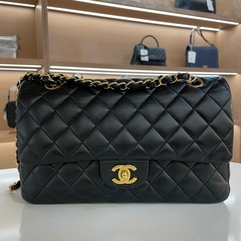 Chanel/香奈儿黑金中號 cf链条单肩斜挎包22开 無卡 無盒子 有塵袋 尺寸底長26*高15cm
