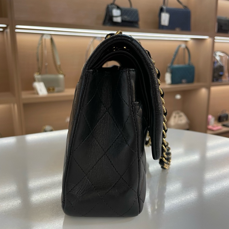 Chanel/香奈儿黑金中號 cf链条单肩斜挎包22开 無卡 無盒子 有塵袋 尺寸底長26*高15cm-3