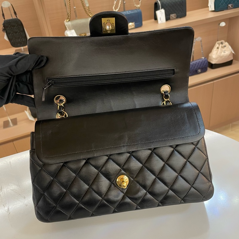 Chanel/香奈儿黑金中號 cf链条单肩斜挎包22开 無卡 無盒子 有塵袋 尺寸底長26*高15cm-6
