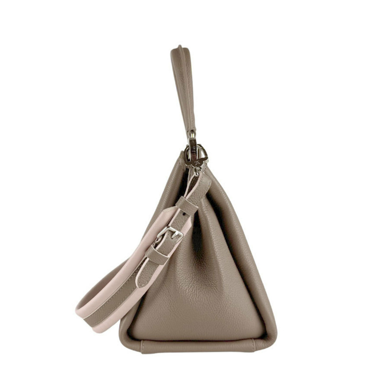 路易威登 LOUIS VUITTON 手提包 單肩包 Astrid 皮革 灰褐色 粉紅色 女士 M54374 z9490-1